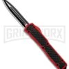 Atomic Slim Dagger Red D/A OTF Sim Carbon Fiber - Dagger Plain -Kershaw Shop Atomic Defender Red DA OTF Sim CF Dagger Plain GX 34179 jr large