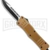 Atomic Defender Medium OTF Automatic Knife Sand Brown - Two Tone -Kershaw Shop Atomic Defender Sand Brown OTF Auto TT GX 36410 jr large