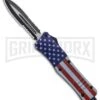 Atomic Defender Large OTF Knife Stars & Stripes Flag - Serr Two Tone Dagger 2 Atomic Defender Large OTF Knife Stars & Stripes Flag - Serr Two Tone Dagger -Kershaw Shop Atomic Defender USA Flag OTF Auto Dagger TT Serr GX 33724 jr large