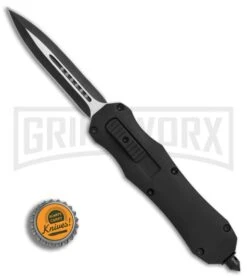 Atomic FL D/A OTF Automatic Knife - Dagger Black Plain -Kershaw Shop Atomic FL DA dagger black plain BP 18785 er bottlecap large