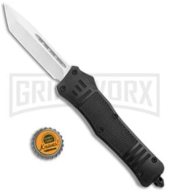 Atomic Defender Large OTF Automatic Knife Black - Satin Tanto -Kershaw Shop Atomic Lance Tanto Black OTF Auto Satin GX 36305 jr bottlecap large