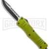 Atomic Defender Large OTF Automatic Knife OD Green - Plain Two Tone Drop Point -Kershaw Shop Atomic Large DP Olive Green OTF Auto TT GX 36401 jr large