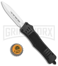 Atomic Defender Medium OTF Automatic Knife Black - Satin Dagger -Kershaw Shop Atomic Medium Defender Black OTF Auto Dagger Satin GX 35868 jr bottlecap large
