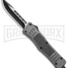 Atomic Defender Medium OTF Automatic Knife Gray - Two Tone Drop Point -Kershaw Shop Atomic Medium Defender Gray OTF Auto DP TT GX 35855 jr large