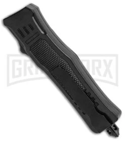 Atomic Defender Mini OTF Automatic Knife Black - Satin Drop Point -Kershaw Shop Atomic Mini Defender Black Auto Satin GX 35861 jr side large