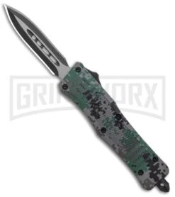 Atomic Defender Mini OTF Automatic Knife Green Digi Camo - Two Tone Dagger