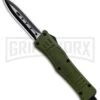 Atomic Defender Mini OTF Automatic Knife Dark Green - Two Tone Dagger -Kershaw Shop Atomic Mini Defender Green OTF Auto Black Dagger Plain GX 32297 jr large
