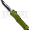 Atomic Defender Mini OTF Automatic Knife OD Green - Two Tone Drop Point -Kershaw Shop Atomic Mini Defender OD Green Auto TT GX 22010 jr large