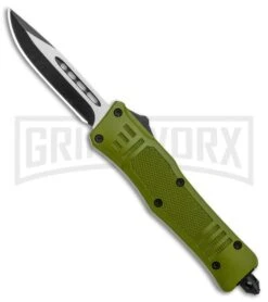 Atomic Defender Mini OTF Automatic Knife OD Green - Two Tone Drop Point