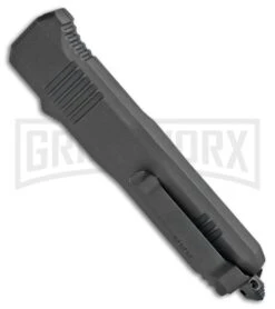 Atomic Shield Large Dagger Black OTF Automatic Knife - Two Tone Plain -Kershaw Shop Atomic Shield Dagger Black OTF Auto Plain GX 34861 jr side large