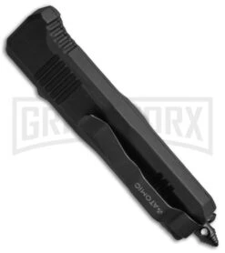 Atomic Shield Dagger Black OTF Automatic Knife - Plain -Kershaw Shop Atomic Shield Dagger Black TT Plain BP 19060 jr side large