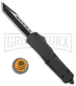 Atomic Lance Tanto Black OTF Auto Knife - Two Tone Plain -Kershaw Shop Atomic Shield Large Tanto Black OTF Auto TT GX 38228 jr bottlecap large