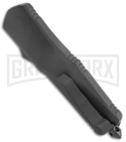 Atomic Lance Tanto Black OTF Auto Knife - Two Tone Plain -Kershaw Shop Atomic Shield Large Tanto Black OTF Auto TT GX 38228 jr side large