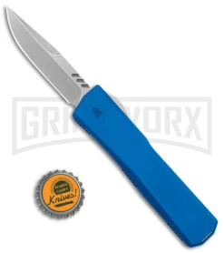 Axial Shift Blue D/A OTF Automatic Knife - Clip Point Stonewash 20CV -Kershaw Shop Axial Shift OTF CP Blue SW BHQ 146949 jr bottlecap large