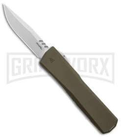 Axial Shift Clip Point D/A OTF Automatic Knife OD Green (3.25" Stonewash S35VN)