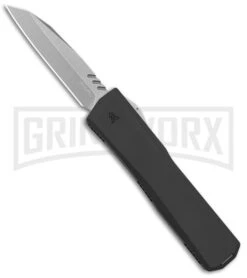 Axial Shift Black D/A OTF Automatic Knife - Wharncliffe Stonewash 20CV