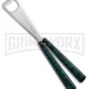BB Barfly Green Circuit Bottle Opener Butterfly Trainer - Satin -Kershaw Shop BB Barfly Bottle Opener Butterfly Trainer Circuit Green Black BHQ 75545 jr large