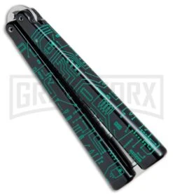 BB Barfly Green Circuit Bottle Opener Butterfly Trainer - Satin -Kershaw Shop BB Barfly Bottle Opener Butterfly Trainer Circuit Green Black BHQ 75545 jr side large