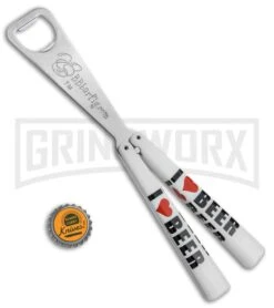 BB Barfly I Heart Beer Bottle Opener Butterfly Trainer -Kershaw Shop BB Barfly Bottle Opener Butterfly Trainer I Heart Beer BHQ 82966 jr bottlecap large