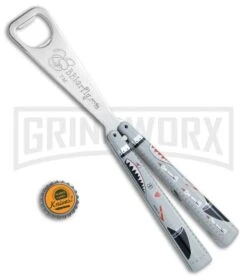 BB Barfly Shark Teeth Bottle Opener Butterfly Trainer - Satin -Kershaw Shop BB Barfly Bottle Opener Butterfly Trainer Shark Teeth BHQ 75547 jr bottlecap large