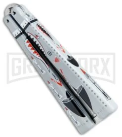 BB Barfly Shark Teeth Bottle Opener Butterfly Trainer - Satin -Kershaw Shop BB Barfly Bottle Opener Butterfly Trainer Shark Teeth BHQ 75547 jr side large