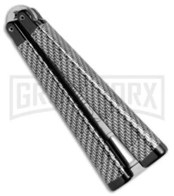 BB Barfly Sim. Carbon Fiber Bottle Opener Butterfly Trainer - Satin -Kershaw Shop BB Barfly Bottle Opener Butterfly Trainer Sim CF BHQ 68441 jr side 2 2 large