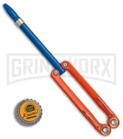 BaliYo By Spyderco Butterfly Pen Flipper Orange/Blue -Kershaw Shop BaliYo by Spyderco Butterfly Pen Fisher Space Pen Orange Blue USA Made BHQ 71880 er bottlecap large