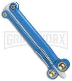 BaliYo By Spyderco Butterfly Pen Flipper Blue/White -Kershaw Shop BaliYo by Spyderco Butterfly Pen Fisher Space Pen blue white USA Made BHQ 82799 er spine large