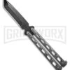 Bear And Son Knives 114 Large Balisong Butterfly Knife - Damascus Tanto