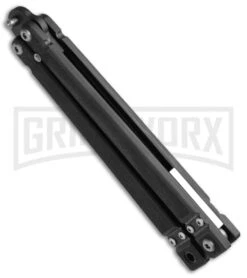 Bear OPS Bear-Song II Black Balisong Butterfly Knife (4.5" Black/Trainer Plain) -Kershaw Shop Bear OPS Bear song II Butterfly Black G 10 B 200 SET 35 BHQ 50068 jr side large