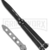 Bear OPS Bear-Song II Black Balisong Butterfly Knife (4.5" Black/Trainer Plain) -Kershaw Shop Bear OPS Bear song II Butterfly Black G 10 BHQ 50068 er large