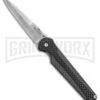 Bear OPS 300 Stiletto Carbon Fiber Folding Knife - Satin Plain -Kershaw Shop Bear OPS Stiletto cf satin BHQ 67551 er large