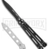 Bear OPS Bear Song IV Black Balisong Butterfly Knife W/Trainer - Black Plain -Kershaw Shop Bear Ops Bear Song IV Butterfly Black Aluminum Trainer Black BHQ 75569 jr large
