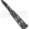 Bear OPS Bear Song IV Sim. Carbon Fiber Small Butterfly Knife - Black Plain -Kershaw Shop Bear Ops Bear Song IV small sim carbon fiber black BHQ 75950 er large