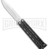 Bear Ops Bear Song VIII Black Butterfly Knife - Bayonet Satin Plain