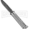 Bear Ops Bear Song VIII Gray Butterfly Knife - Bayonet Damascus Plain -Kershaw Shop Bear Ops Bear Song VIII Butterfly Black Damascus BHQ 114827 jr large