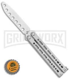 Bear Ops Bear Song VIII Silver Butterfly Trainer - Bead Blast Dull -Kershaw Shop Bear Ops Bear Song VIII Butterfly Trainer 4.5 Satin B 821 SS S BHQ 117625 LS Bottlecap large