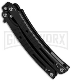 Bear OPS Bear-Song VI Black Butterfly Knife - Black Plain -Kershaw Shop Bear Son Breeden B 600 B 35032 BHQ 51710 jr side large