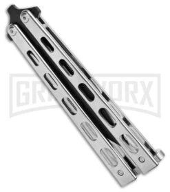 Bear & Son Knives 15 Stainless Steel Butterfly Knife - Spear Point Black Plain -Kershaw Shop Bear Son Spear Point Butterfly Knife Stainless Steel 4in Black BHQ 88284 td spine large