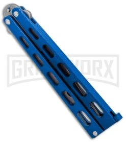 Bear & Son 114BL & 114BLTR Blue Butterfly Knife 2-Pack -Kershaw Shop Bear and Son 2 Pack Butterfly Special Blue BHQ 88811 er trainer side large