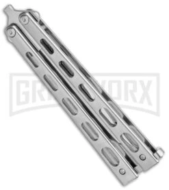 Bear & Son Anniversary SS14-D2 Polished Butterfly Knife (5" Satin) -Kershaw Shop Bear and Son 30th Anniversary SS14 D2 Polished Butterfly BB ANNSS14 D2 BHQ 121783 jr side large