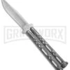 Bear & Son Knives Gray 117 Balisong Butterfly Knife - Stone Wash Plain -Kershaw Shop Bear and Son Butterfly Gray SW BHQ 139093 jr large