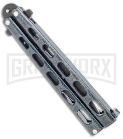 Bear & Son 115 Galaxy Butterfly Knife - Black Dull -Kershaw Shop Bear and Son Butterfly Trainer Black Sparkle Black BHQ 141053 jr side large