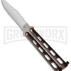 Bear & Son Butterfly Knife Copper Vein Zinc - Satin Plain -Kershaw Shop Bear and Son Copper Splotch Satin BHQ 142918 jr large