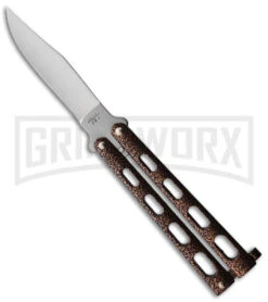 Bear & Son Butterfly Knife Copper Vein Zinc - Satin Plain