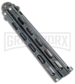 Bear And Son Knives 114GXD Galaxy Balisong Butterfly Knife - Damascus Plain -Kershaw Shop Bear and Son Large Butterfly Galaxy Damascus BHQ 142578 jr side large