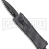 Belly Button Sim Carbon Fiber OTF Automatic Knife - Black Plain -Kershaw Shop Belly Button Sim CF OTF Auto Black GX 37495 jr large