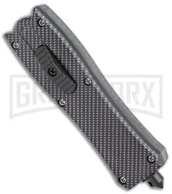 Belly Button Sim Carbon Fiber OTF Automatic Knife - Black Plain -Kershaw Shop Belly Button Sim CF OTF Auto Black GX 37495 jr spine large
