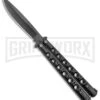 Black Balisong Butterfly Knife - (9.60" Black)