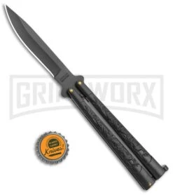 Black Dragon Balisong Butterfly Knife - Black Plain 9 Black Dragon Balisong Butterfly Knife - Black Plain -Kershaw Shop Black Dragon Balisong Butterfly Black GX 2449 jr bottlecap large